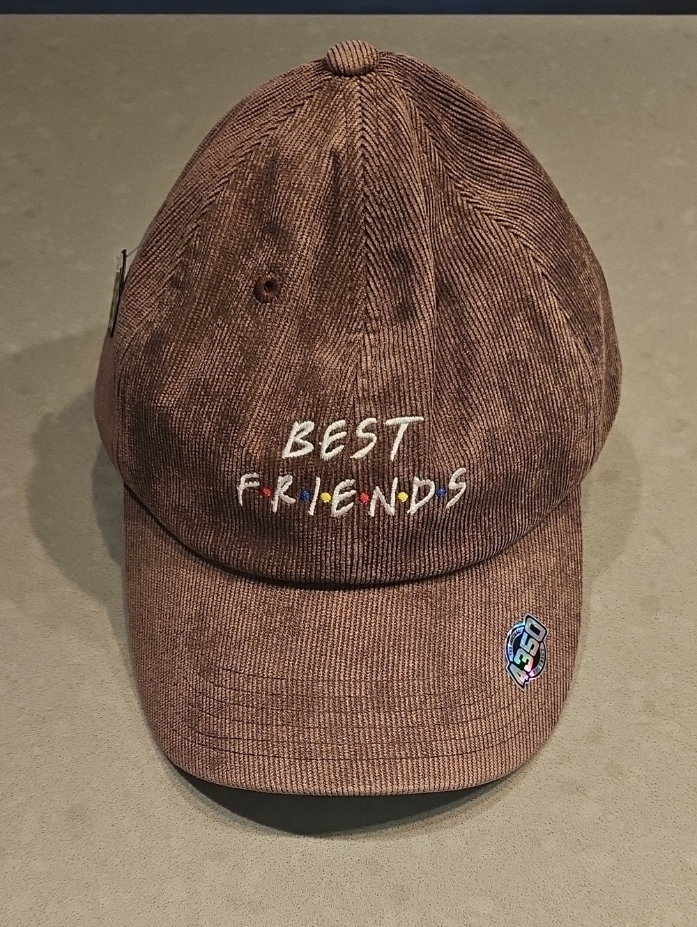 Best Friends Brown Corduroy Baseball Hat
